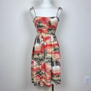 Puanani Dress Womens Small Hawaiian Tropical Beach Island Sundress USA Made